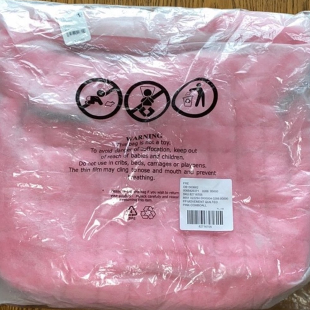 Free People FP Movement Quilted Carryall Bubblegum Pink - Factory Sealed - Picture 9 of 16